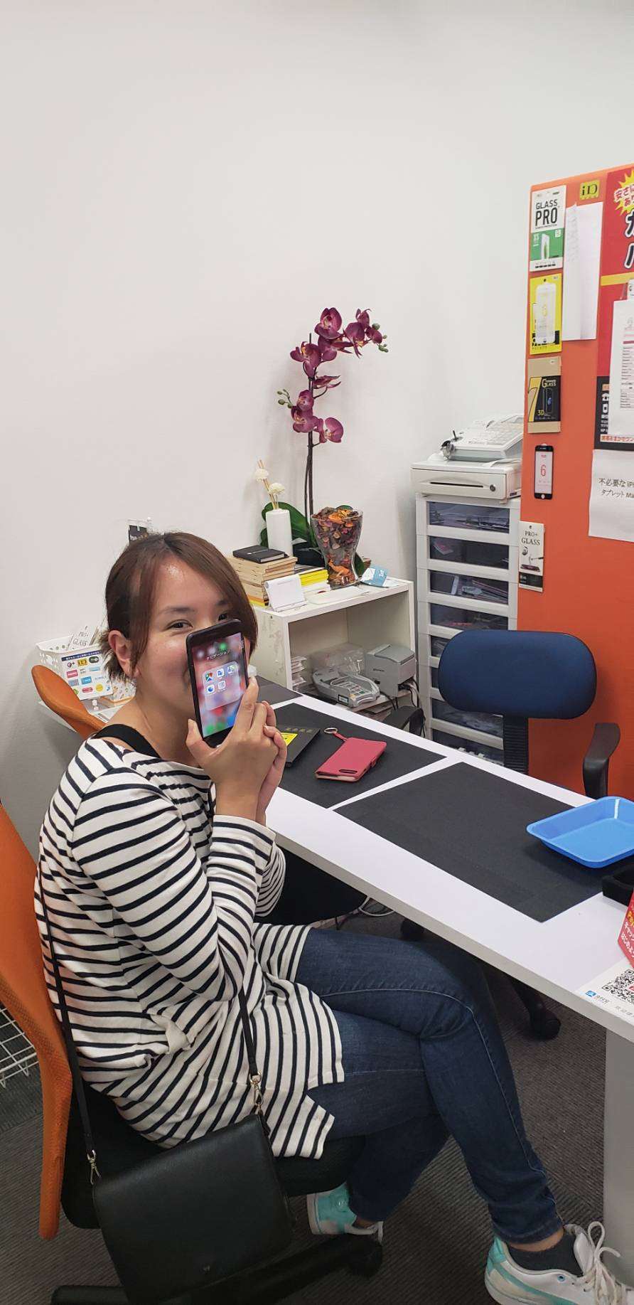 ７plus 画面ひび割れでご来店のK様